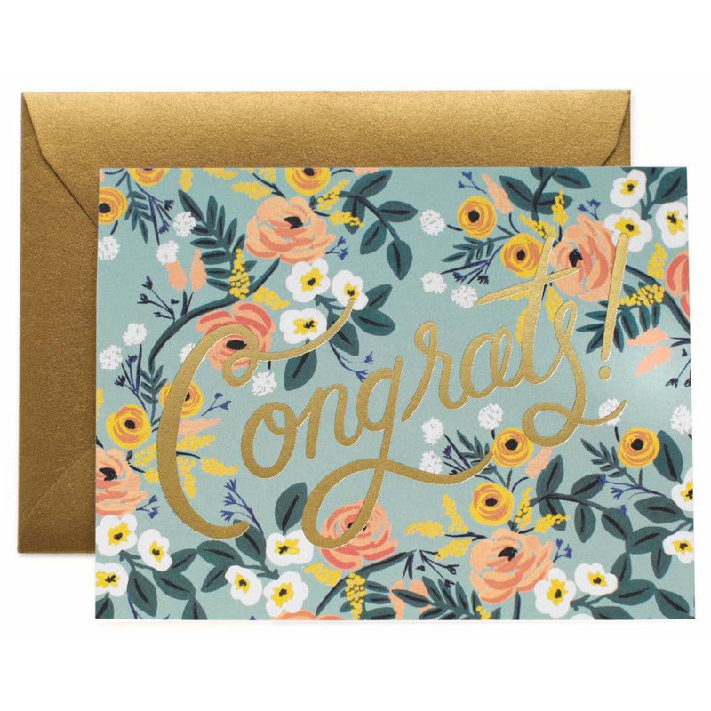 Rifle Paper Co Blue Meadow Congrats Card
