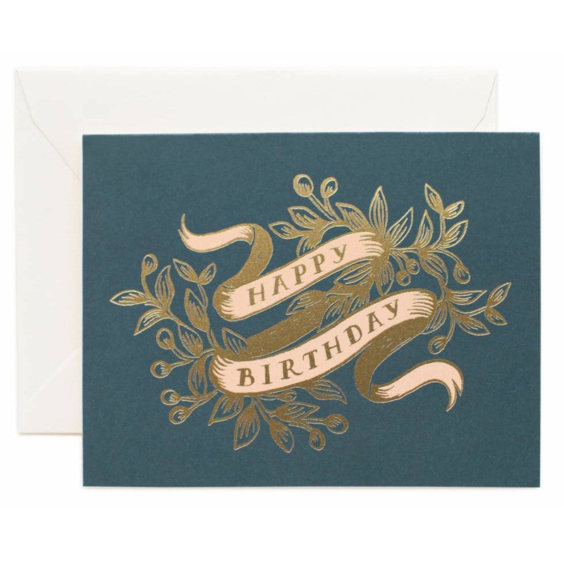 Rifle Paper Co Foil Banner Birthday Card
