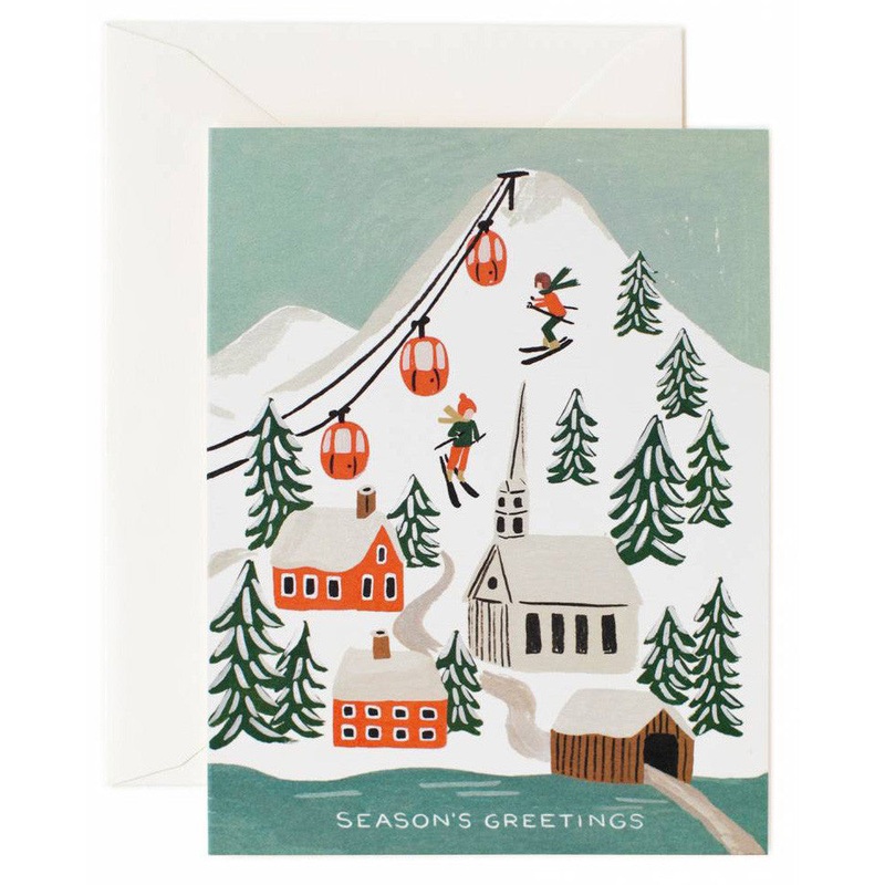 Rifle Paper Co Holiday Snow Scene Card