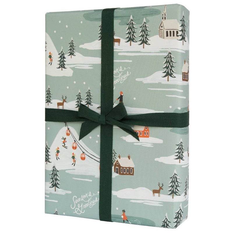 Rifle Paper Co Holiday Snow Scene Wrapping Sheets