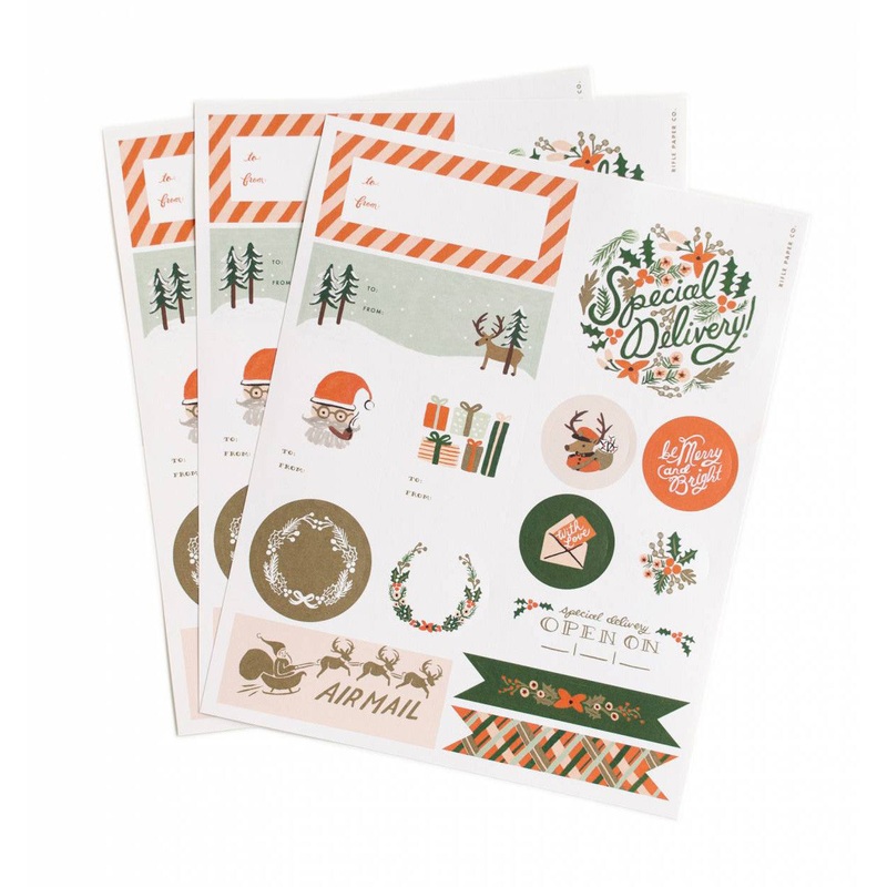 Rifle Paper Co Holiday Stickers and Labels