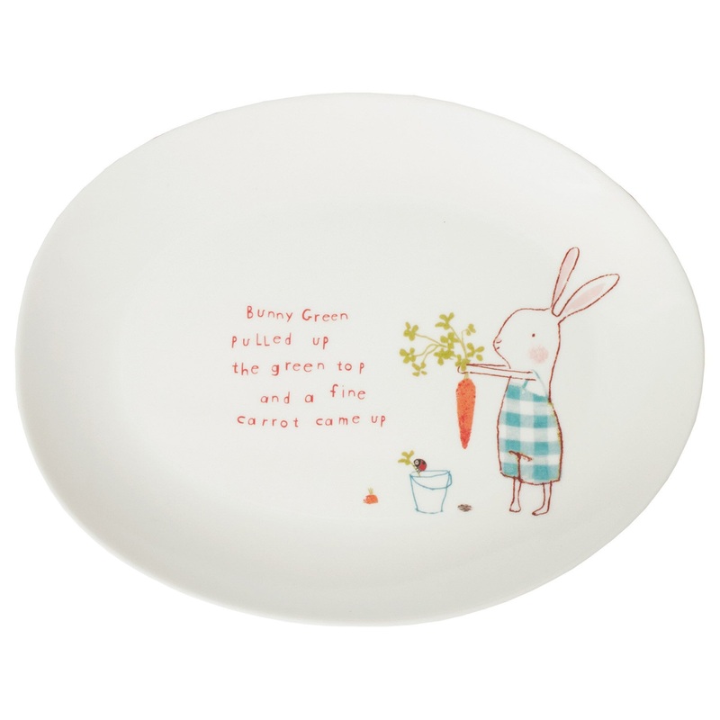 Maileg Bunny Green Melamine Plate
