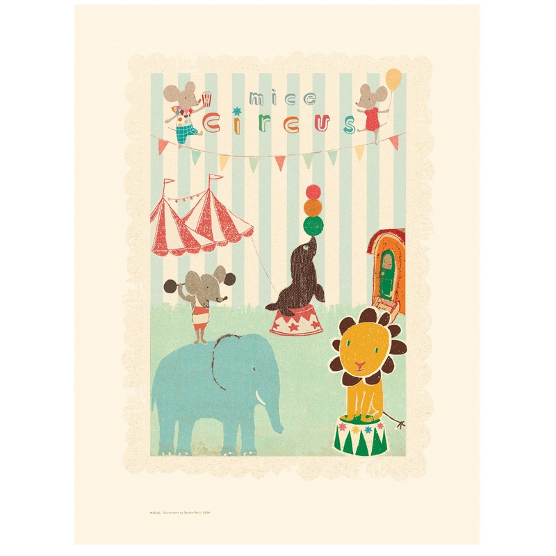 Maileg Circus Mouse and Friends Poster