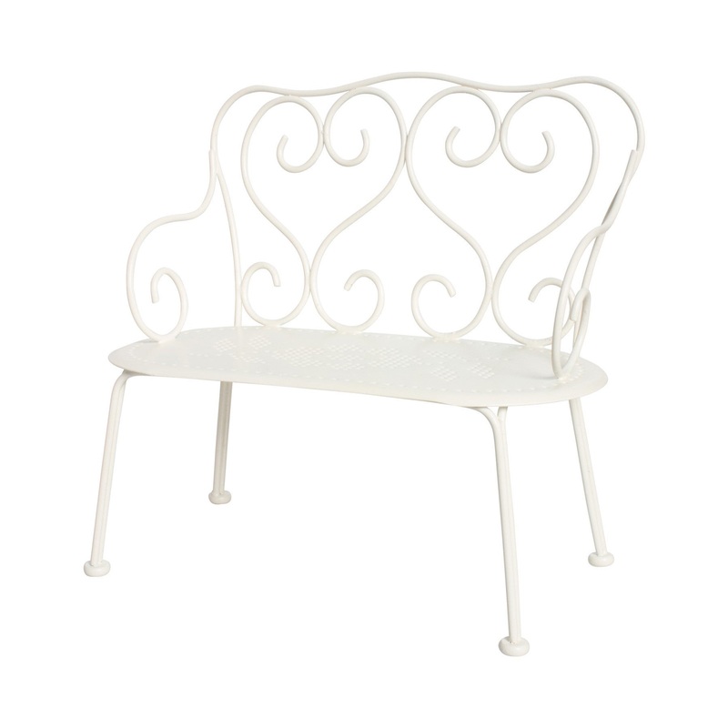 Maileg Off White Mini Romantic Bench