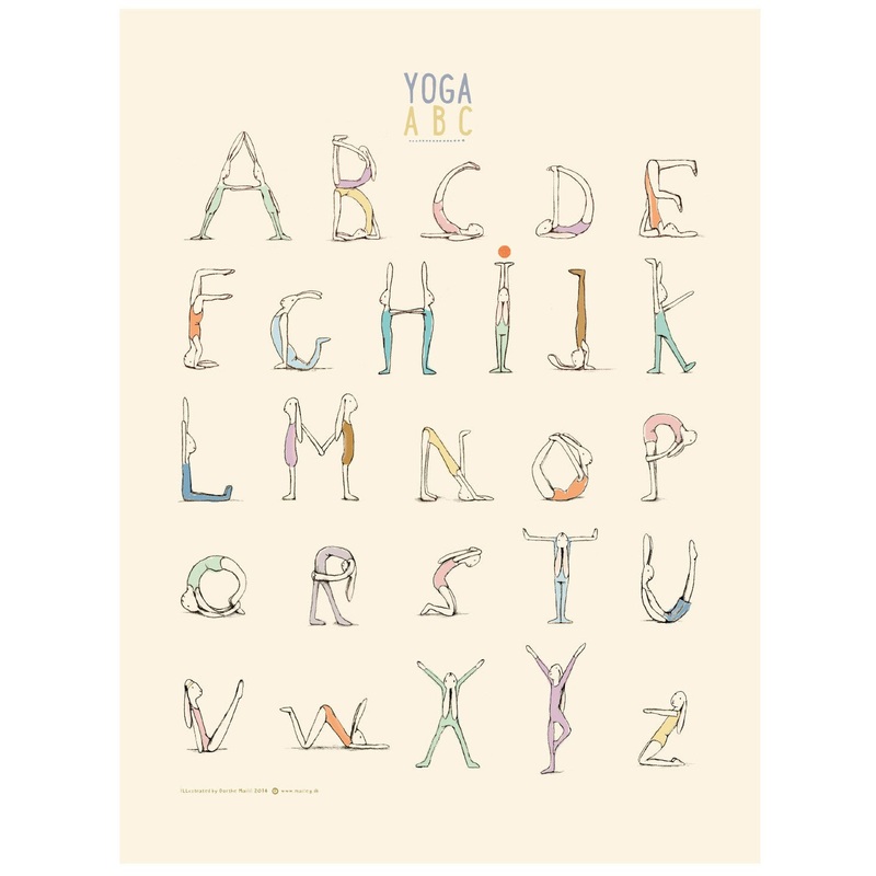 Maileg Yoga Alphabet Poster