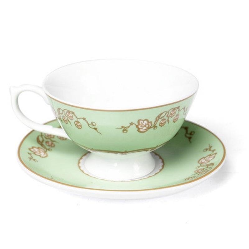 Rex Green Regency Teacup and Saucer