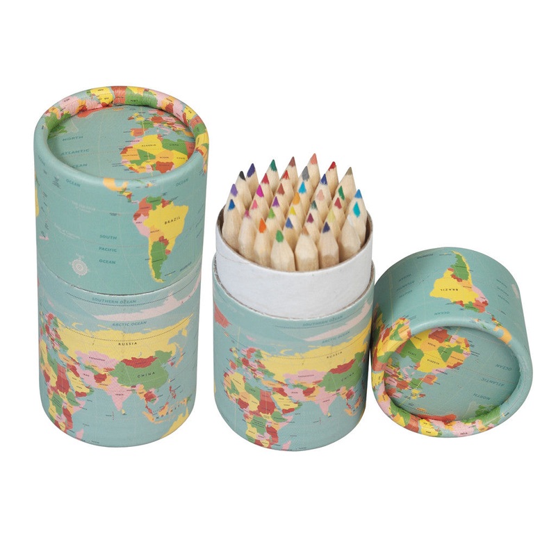 Rex World Map 36 Colour Pencils