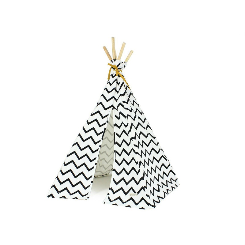 Nobodinoz Arizona Teepee Mini Zigzag Black