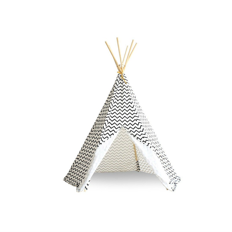 Nobodinoz Arizona Teepee Zigzag Black