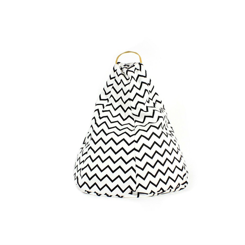 Nobodinoz Beanbag Marrakech Zigzag Black