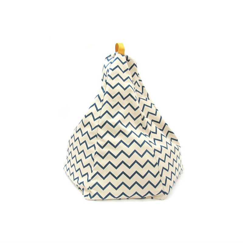 Nobodinoz Beanbag Marrakech Zigzag Blue
