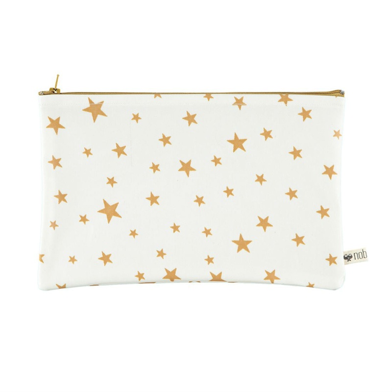 Nobodinoz Pencil Case Roma Mustard Stars