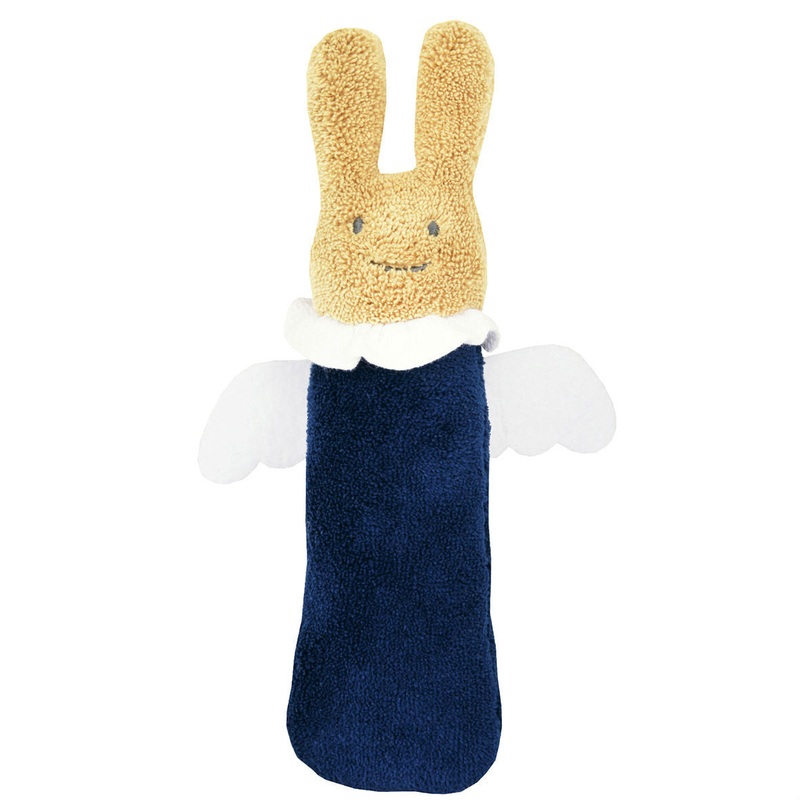 Trousselier Rattle Squeaker Angel Bunny Marine Blue