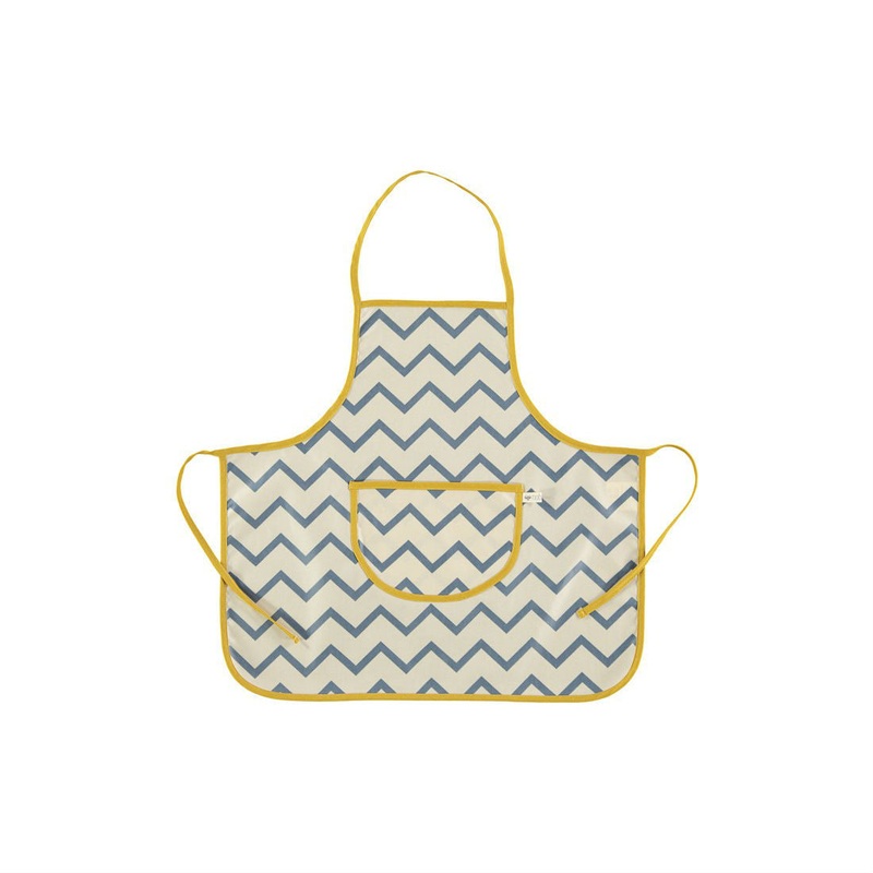 Nobodinoz Apron Sicilia Zigzag Blue