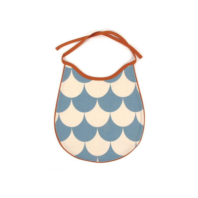 Nobodinoz Bib Cotton Blue Scales