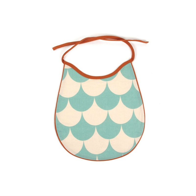 Nobodinoz Bib Cotton Green Scales