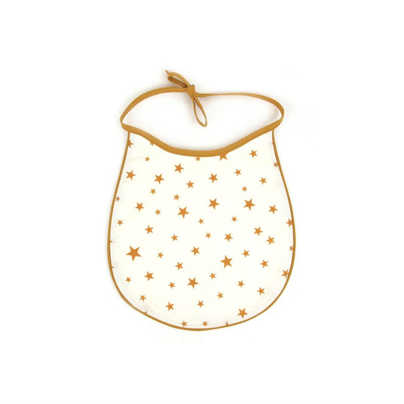 Nobodinoz Bib Cotton Mustard Stars