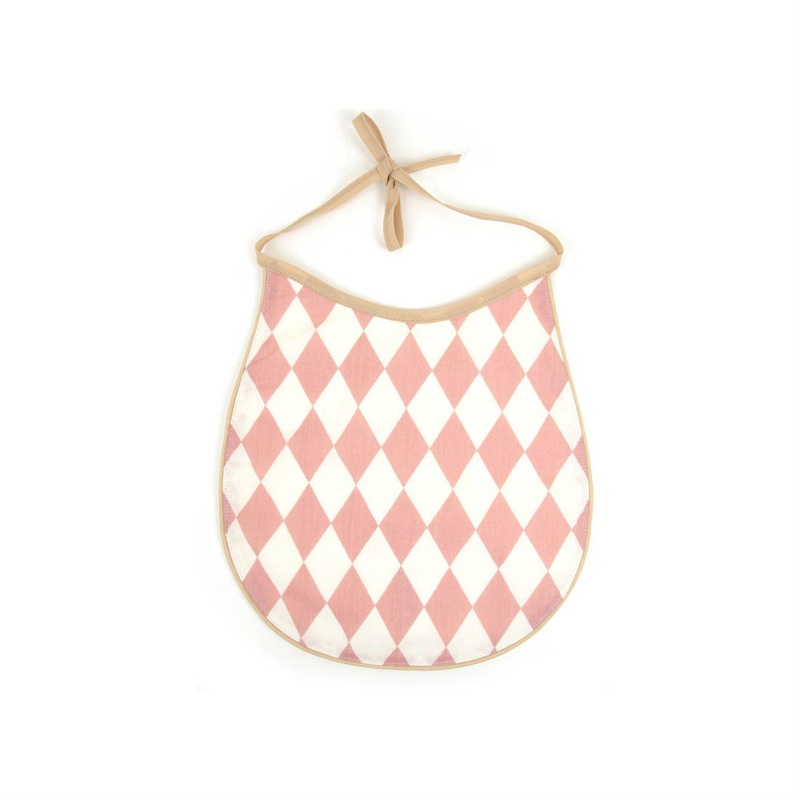 Nobodinoz Bib Cotton Pink Diamonds