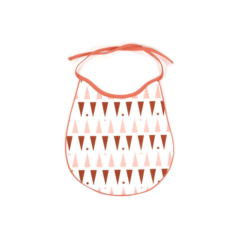 Nobodinoz Bib Pink Terracotta Triangles