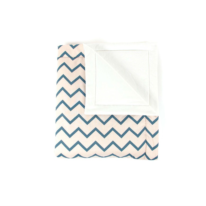 Nobodinoz Blanket Zigzag Blue