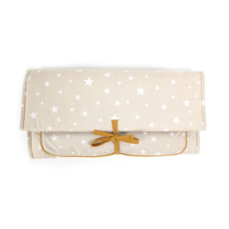 Nobodinoz Changing Pad Sand White Stars