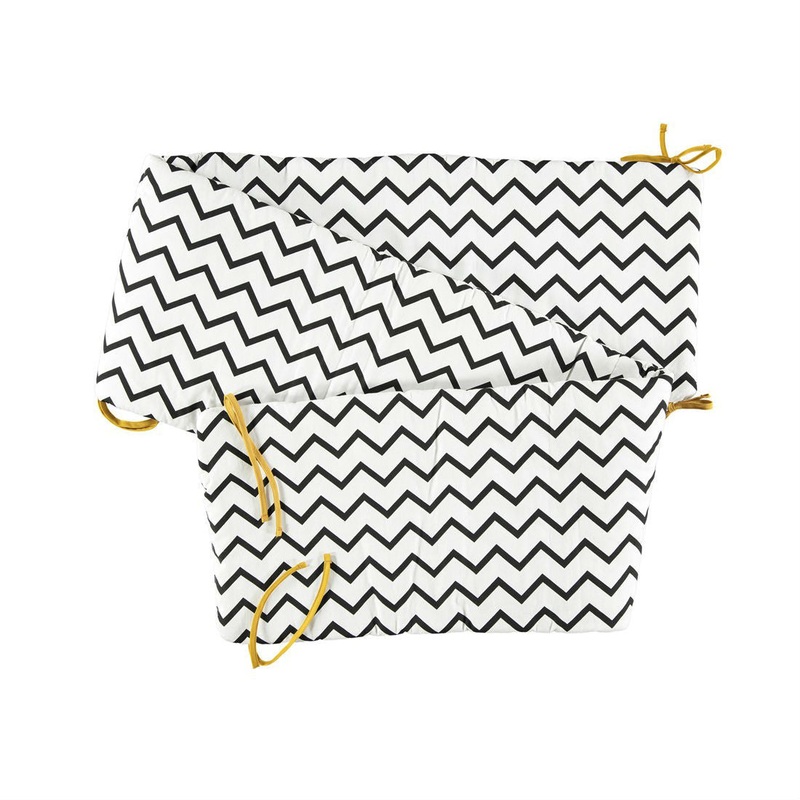 Nobodinoz Cot Bumper Zigzag Black