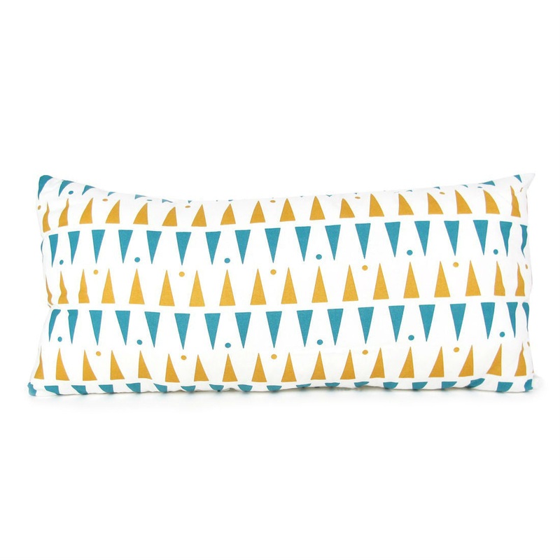 Nobodinoz Cushion Averell Blue Honey Triangles