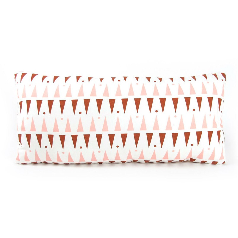 Nobodinoz Cushion Averell Pink Terracotta Triangles