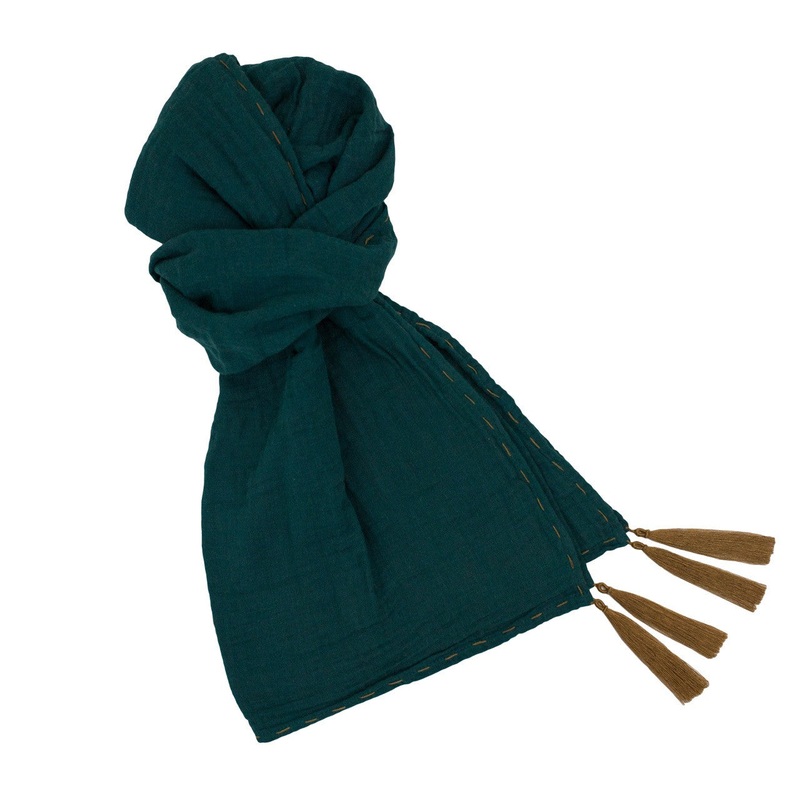 Numero 74 Teal Blue Woman Scarf