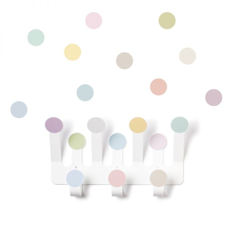 Tresxics 10 Dots Wall Stickers and Hanger Set Pastel
