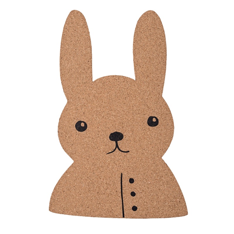 Bloomingville Rabbit Shaped Cork Pin Board