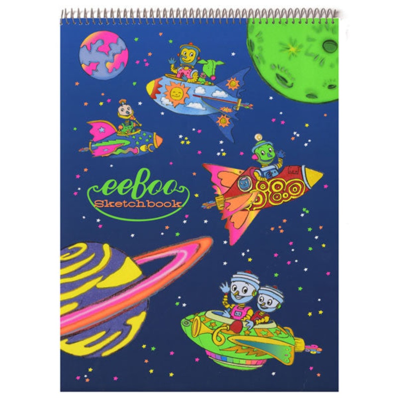 eeBoo Rocket Fluorescent Sketchbook
