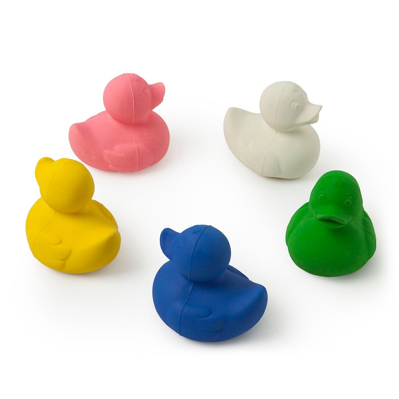 Oli & Carol Small Monochrome Ducks Teether