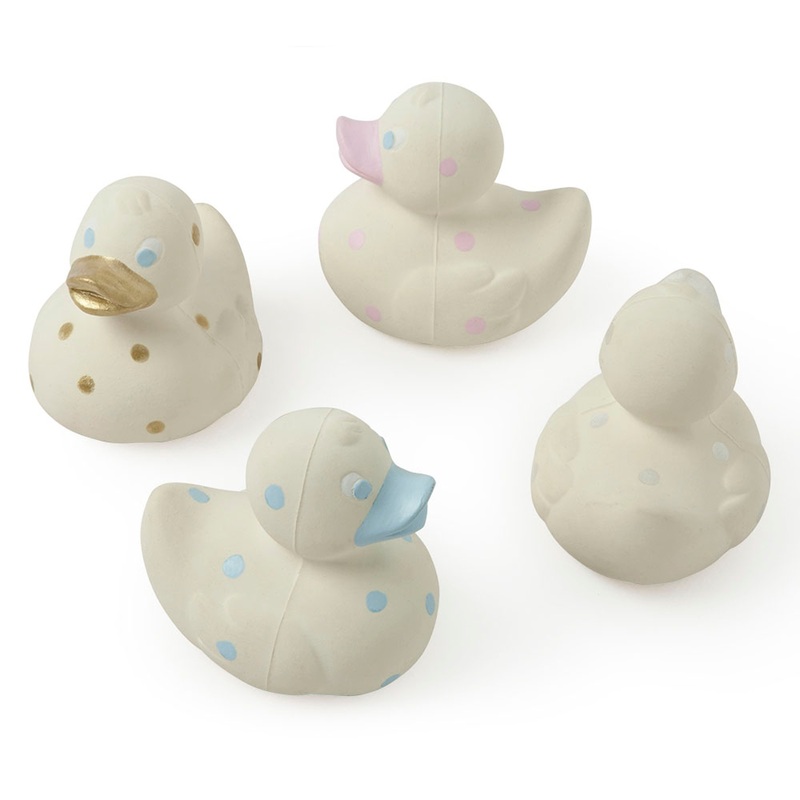 Oli & Carol Small Spotty Ducks Teether