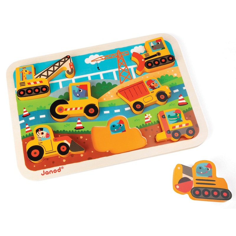 Janod Construction Site Chunky Puzzle