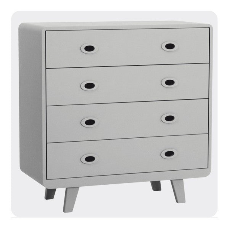 Laurette Commode Toi and Moi Drawer Grey (Pre-Order; Est. Delivery in 3-4 Months)
