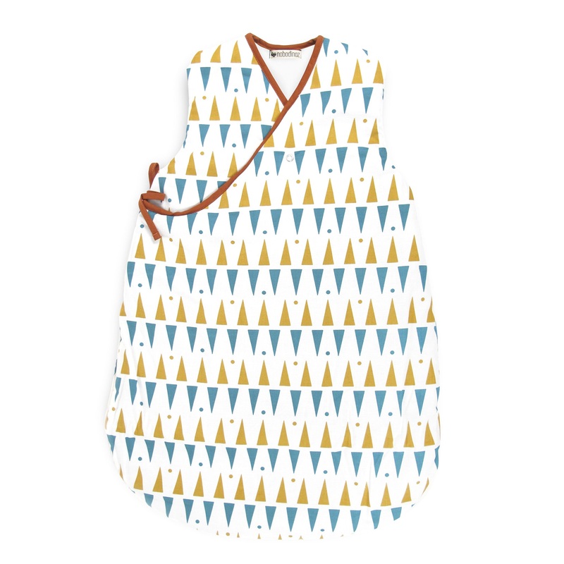 Nobodinoz Sleeping Bag Blue Honey Triangles