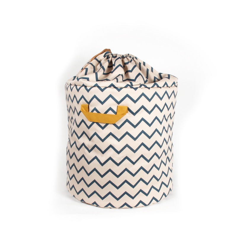 Nobodinoz Toy Bag Zigzag Blue