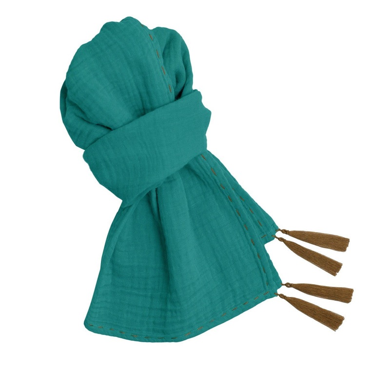 Numero 74 Aqua Blue Woman Scarf