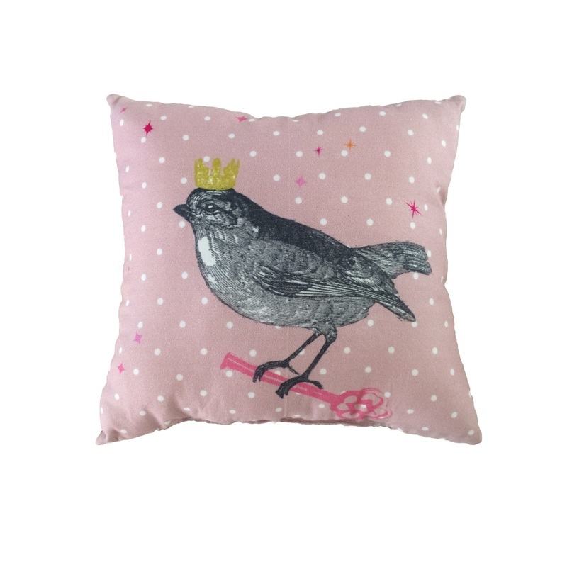 Barnabe Bird Musical Cushion - Pink