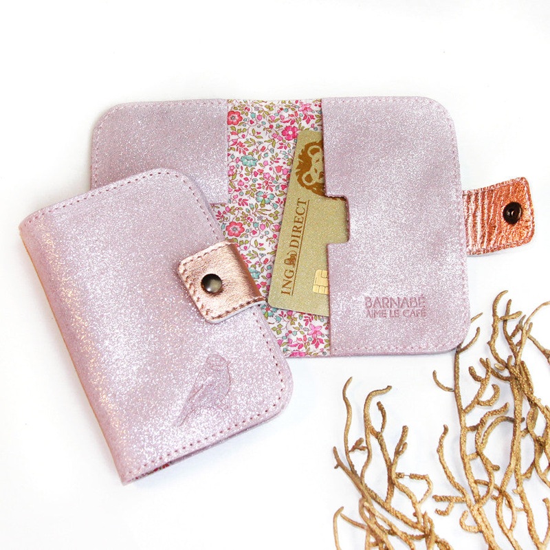 Barnabe Brownrose Leather Cardholder