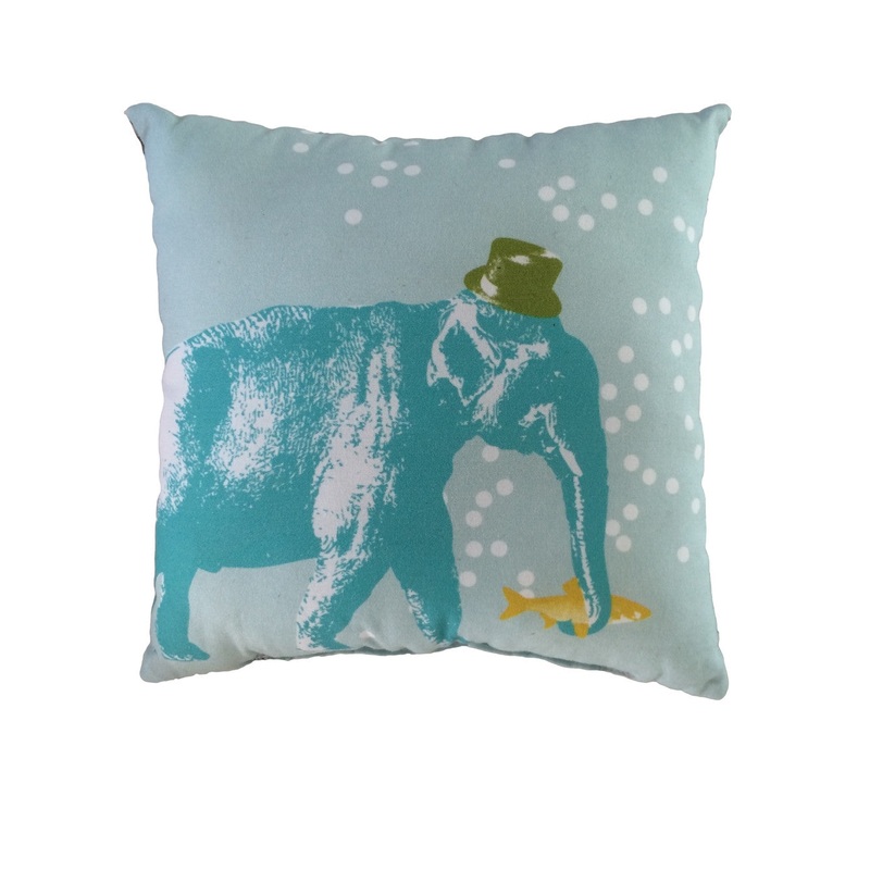 Barnabe Elephant Musical Cushion - Green