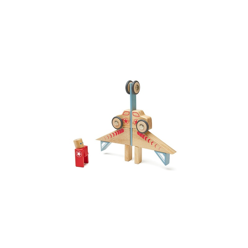 Tegu Stunt Team Jumper Magnetic Wooden Block