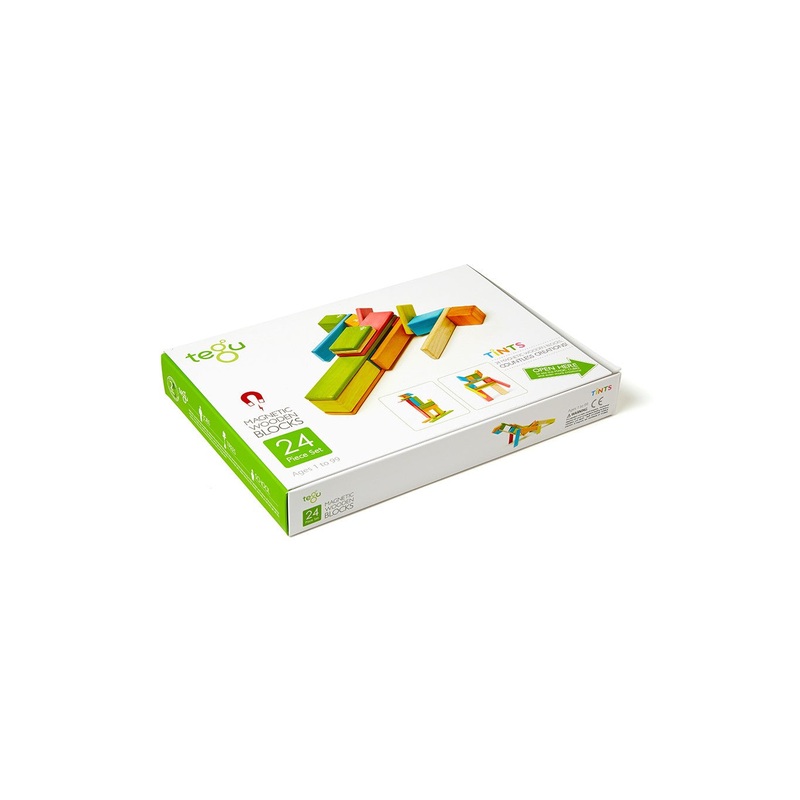 Tegu Tints Magnetic Wooden Block 24 Pieces