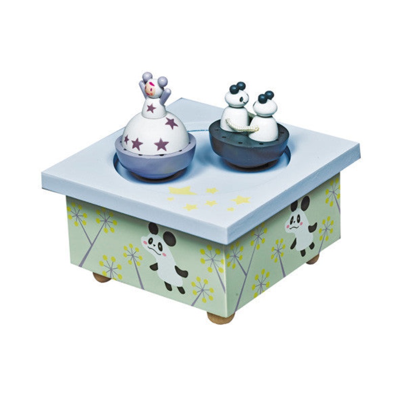 Trousselier Girl & Panda Musical Wooden Box