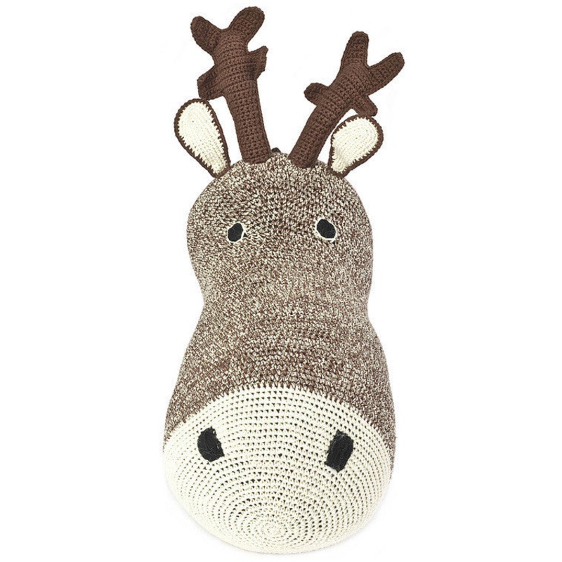 Anne-Claire Petit Reindeer Head Crochet - Choco