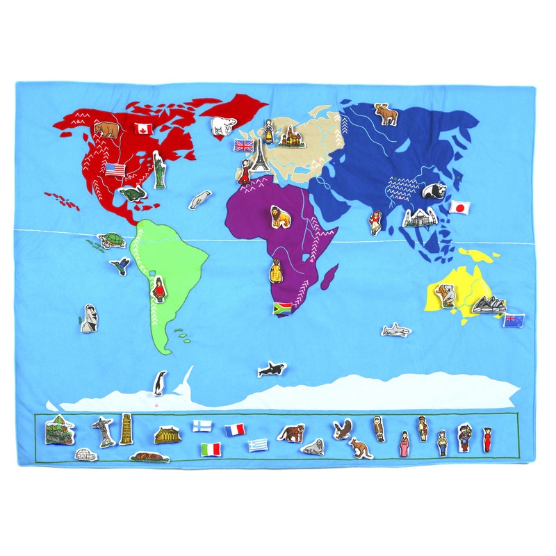 Oskar and Ellen Soft World Wall Map