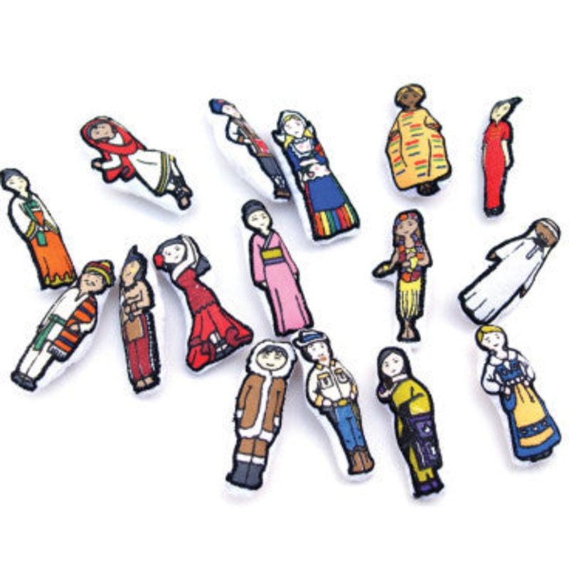 Oskar and Ellen Soft World Wall Map - People Tags