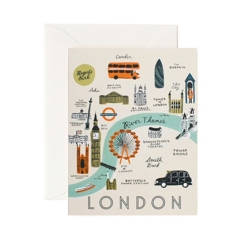 Rifle Paper Co London Map Card