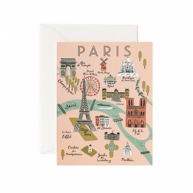 Rifle Paper Co Paris Map Card
